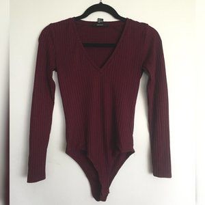 Long Sleeve V neck  Body suit